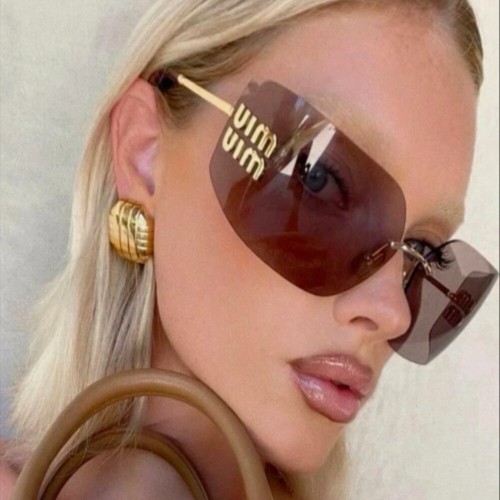 MIU MIU MU54YS 5AK06I Gold/Light Purple Brown 80-14-110 Sunglasses New Authentic